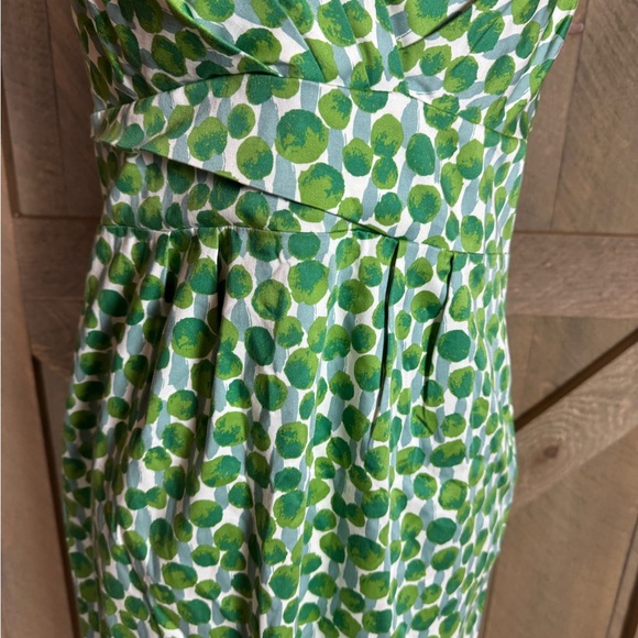 Boden green Paint Spot print sleeveless dress Size 8L / 8 Long - Picture 4 of 13